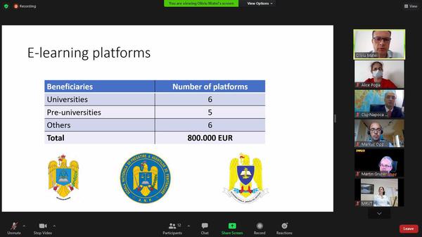 Întâlnire vizând Platforma Educațională TRIDENT